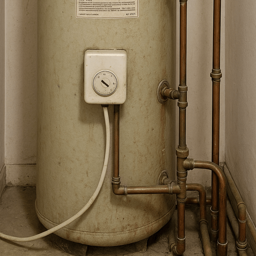 Unvented hot water cylinder